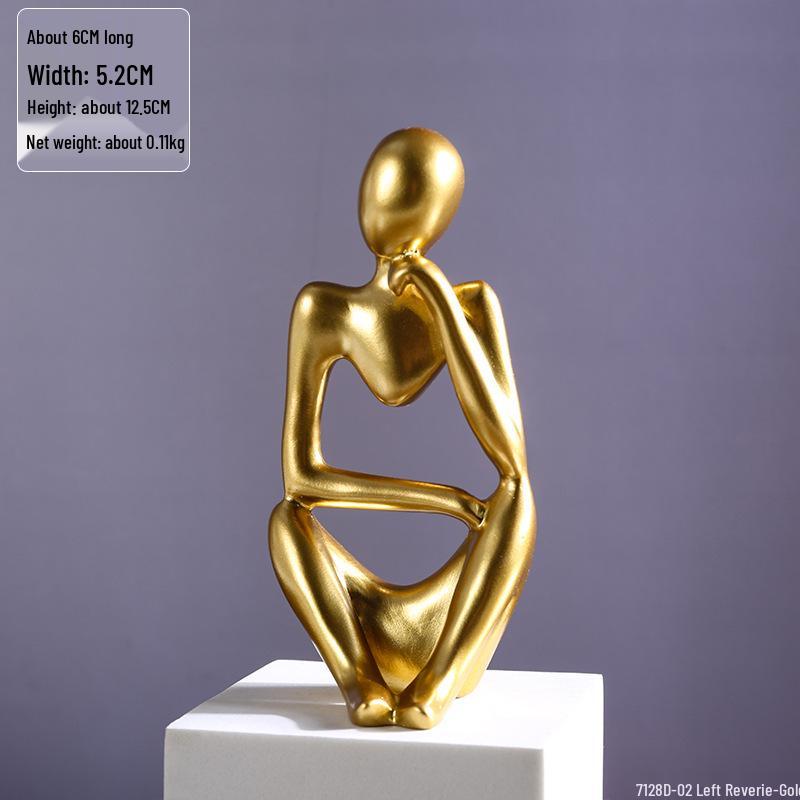 

Mini Abstract Resin Figure Ornament for Home and Living Room Décor As Shown