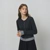 Wednesday Delight Wd_Check Layer Round Neck Cardigan