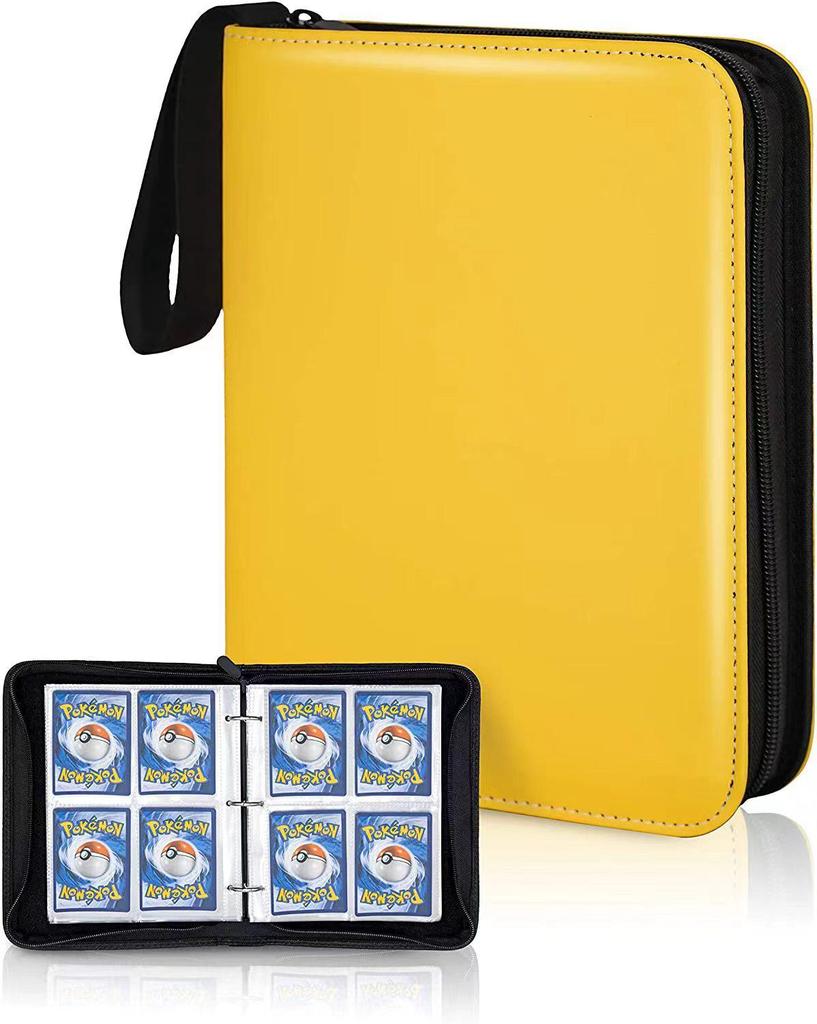 Four-Pocket PU Zipper Pokémon Card Binder - Trading Card Collection Album