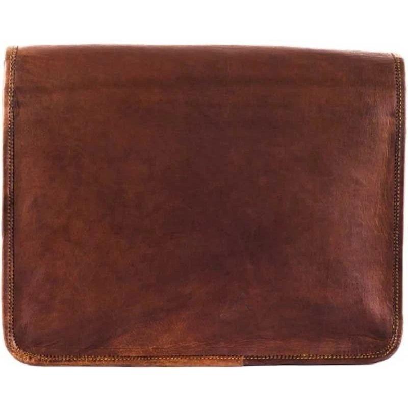 Bag Leather Laptop Genuine Messenger Men's Vintage Briefcase Satchel New Brown