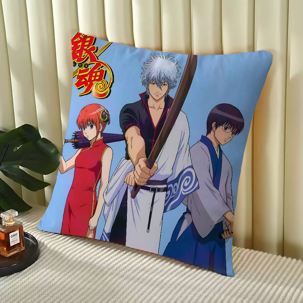 Anime Gintama Pillow Cover Sofa Cushion Cover Home Room Decoration Children Gift