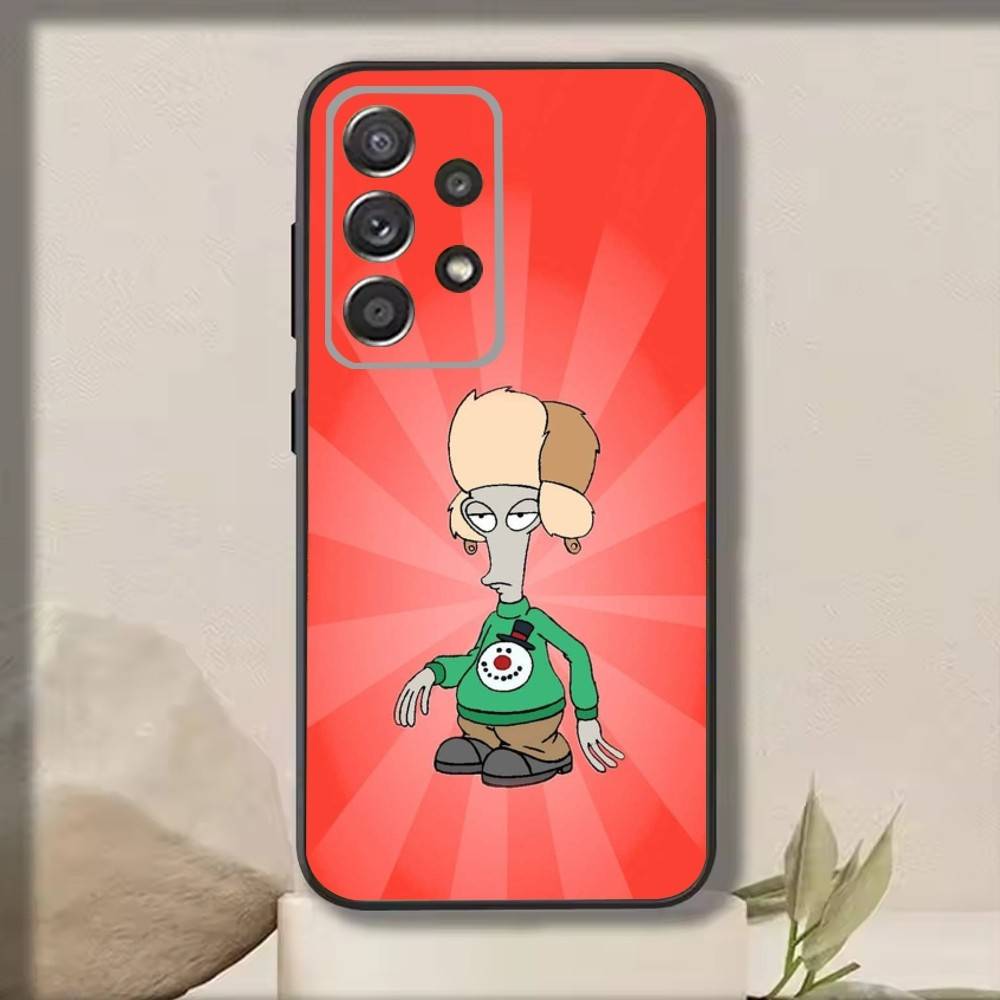 

R-Roger P-Pfp A-American Dad Phone Case For Samsung S25,S24,S21,S22,S23,S30,Ultra,S20,Plus,Fe,Note,10,9,5G Black Cover Samsung S24