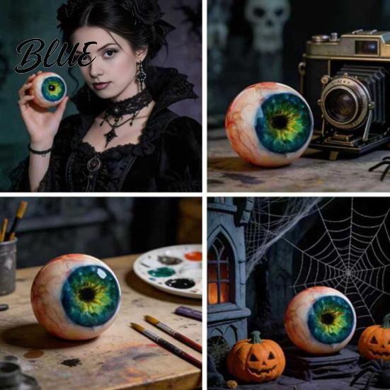 Sturdy Eyeball Sculpture Realistic Ornament Horror 3D Eye Gothic Scary Figurine Surrealistic for Haunted House Photo Booth Props Halloween Eve