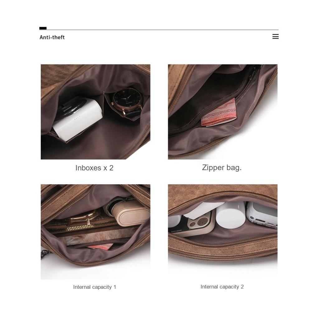 Xeie Thuk Shoulder Crossbody Handbag Women PU Adjustable Strap Daily Commute