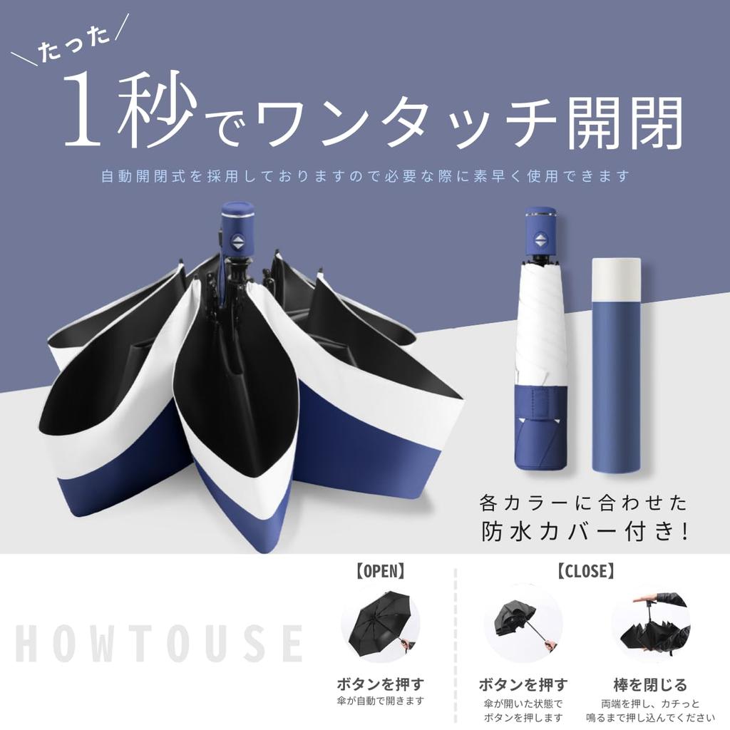 Prv in nur 3 Faltungen Geeignet für sonniges und regnerisches Winddicht und automatisches Öffnen und Schließen mit einem UV-Licht Wärme bicolor UV und praktisch