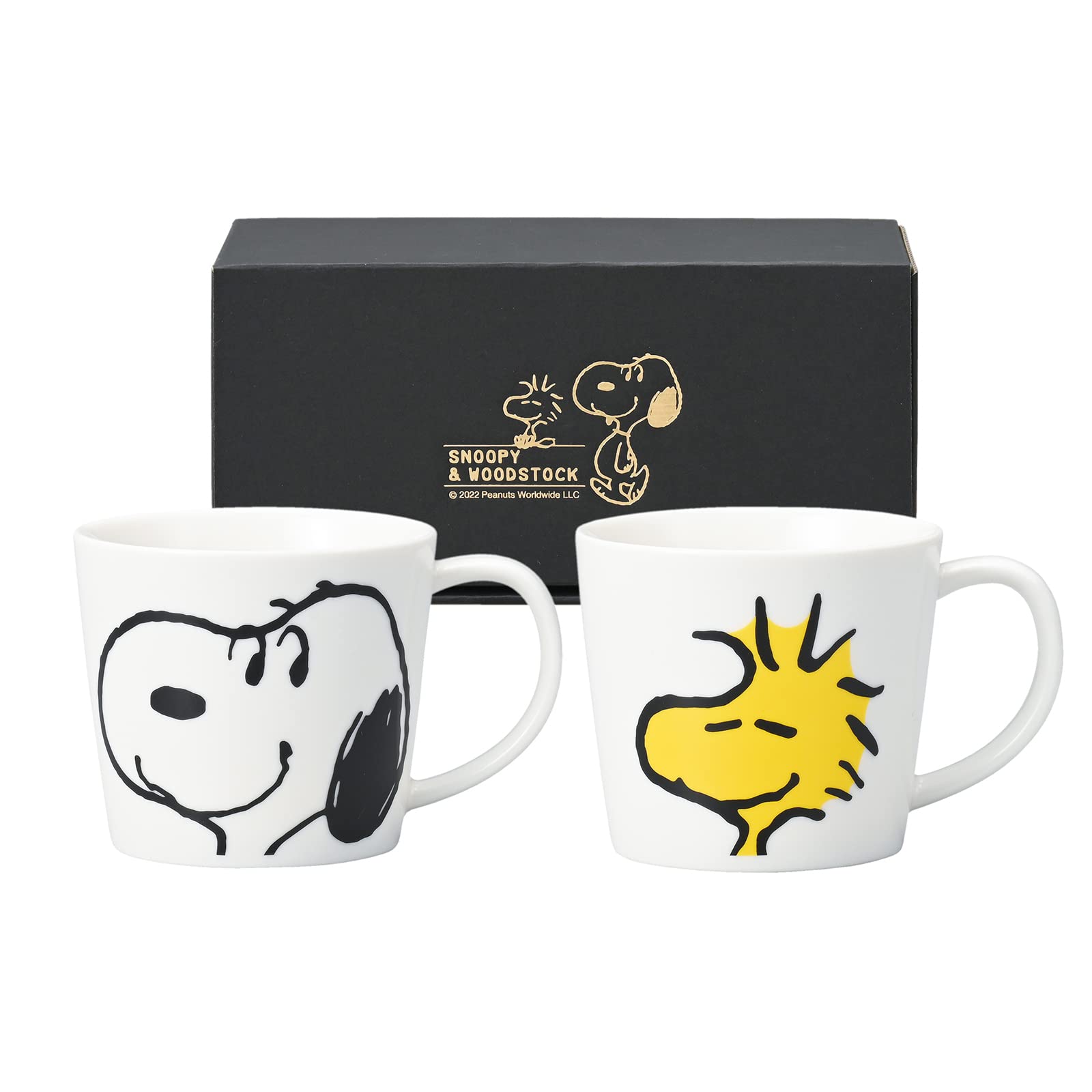 

Kanesho Pottery Snoopy Woodstock Smile Face Набор из 623750 PEANUTS и кружек, 2, Средний, Прибл.. 280 мл, Япония, белый