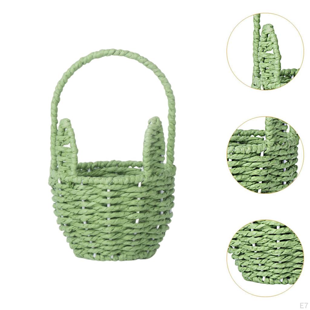 Bunny Basket for Easter And Flower Girl Use, Storage Events Home