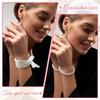 5Pieces Artificial Pearl Bracelet Beaded Stretch Bracelet Stackable Bracelet for Women Bridal Party Wedding Accessories