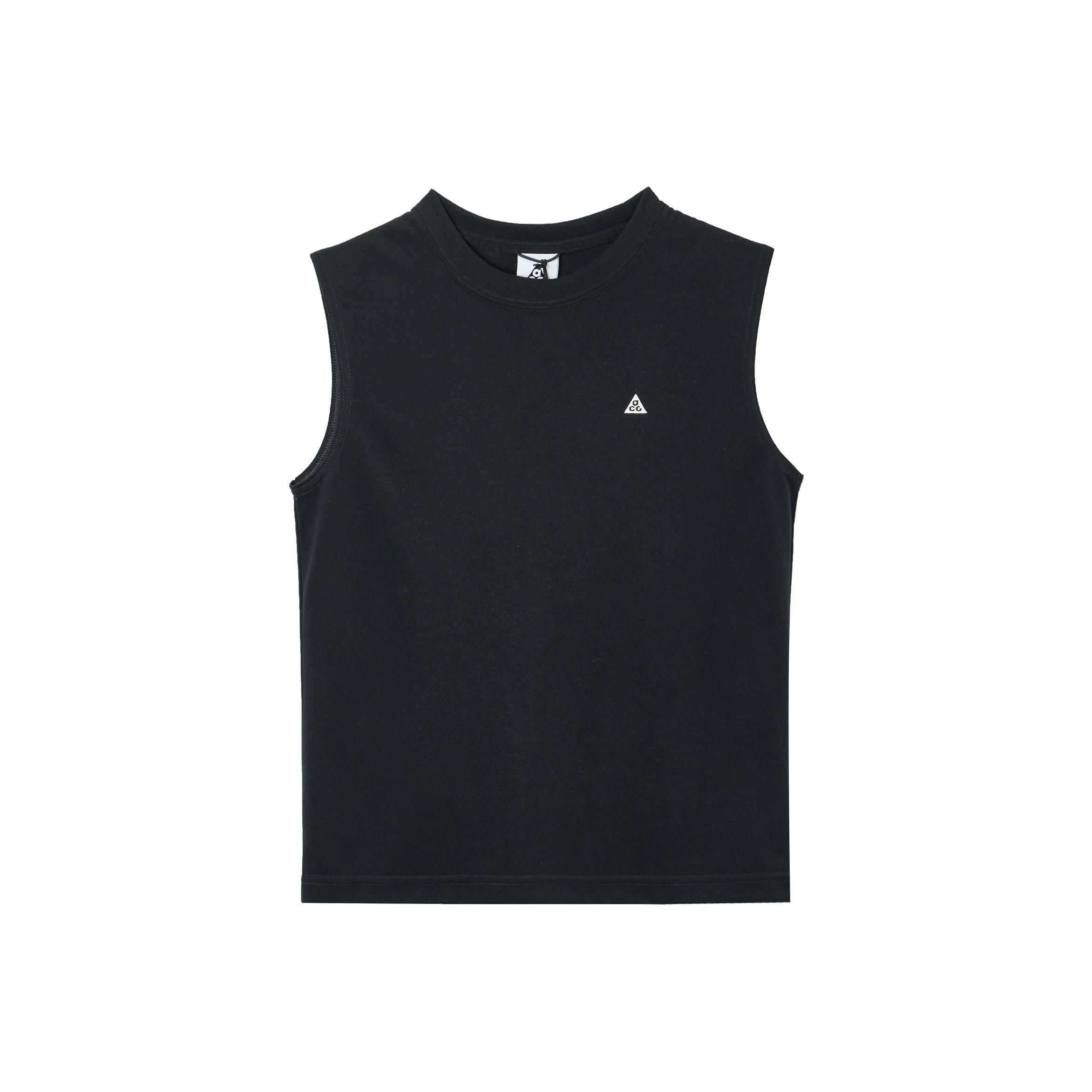 Nike Women's Black Acg Series Logo Print Crew Neck Sleeveless Vest Tops Do9272-010 Cm