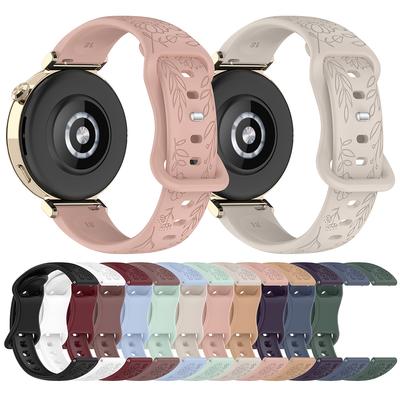 18MM 20MM 22MM Engraved Strap For Samsung Galaxy Watch 6 Classic 7 6 5 Sport Silicone Band For Huawei Watch GT3 GT4Pro Watchband