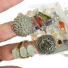 10Pcs Retro-style zirconia colored geometric ring for women, an exaggerated ring for the index finger, suitable for party wear.