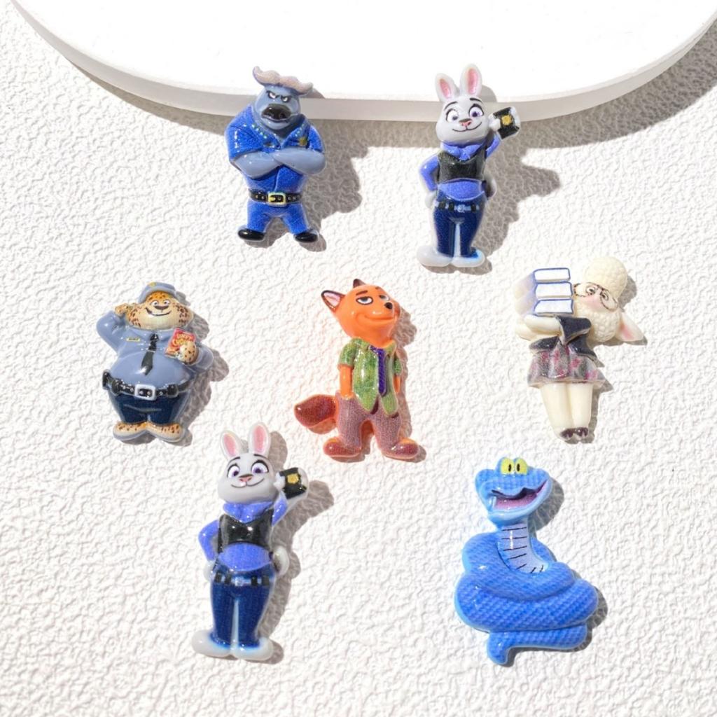 Cartoon Zootopia Resin Accessories Diy Keychain Fridge Magnet Cream Glue Phone Case Decoration Custom Handmade Craft Supplies