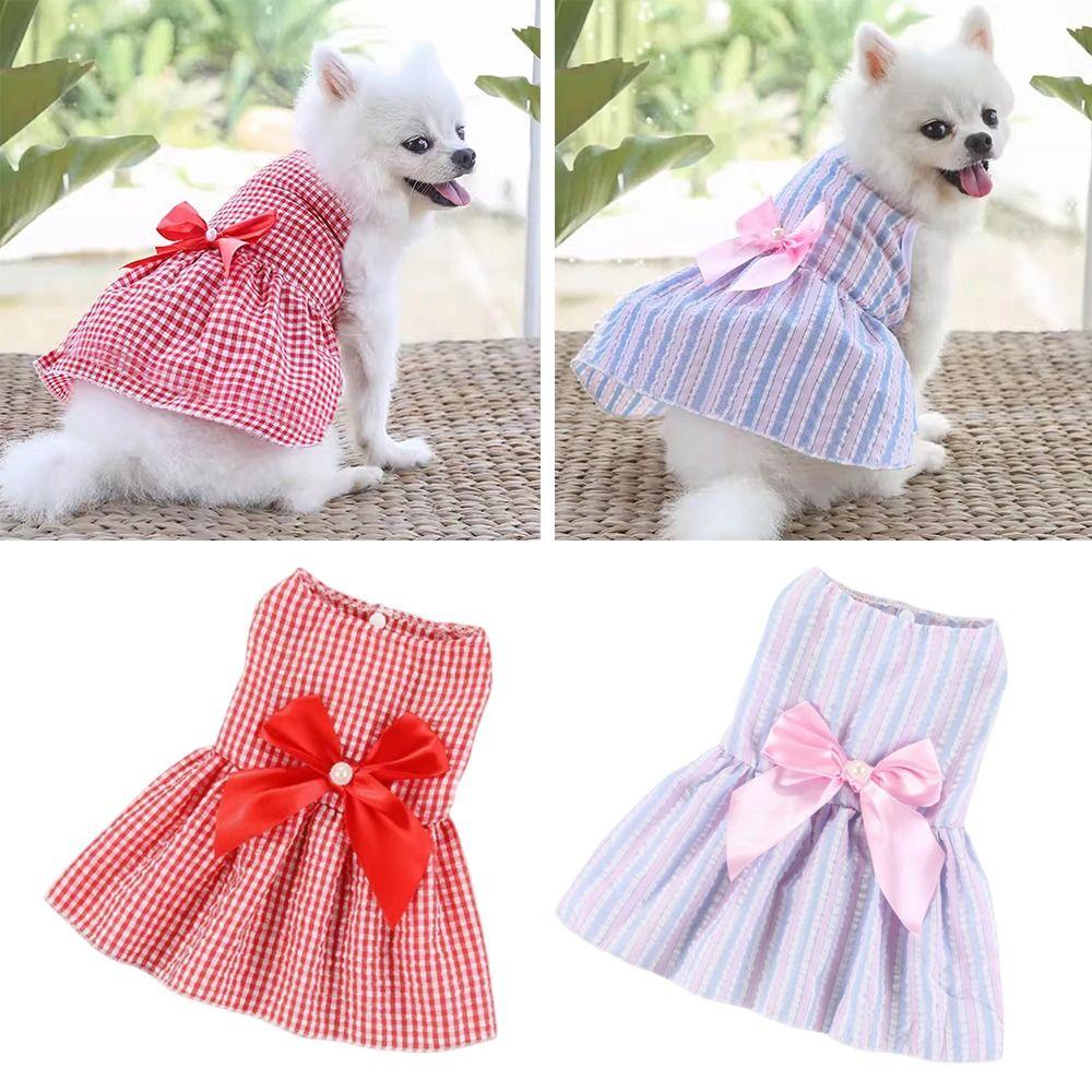 Summer Dog Princess Dress Flower Dog Skirt Cute Cat Accessories Cat