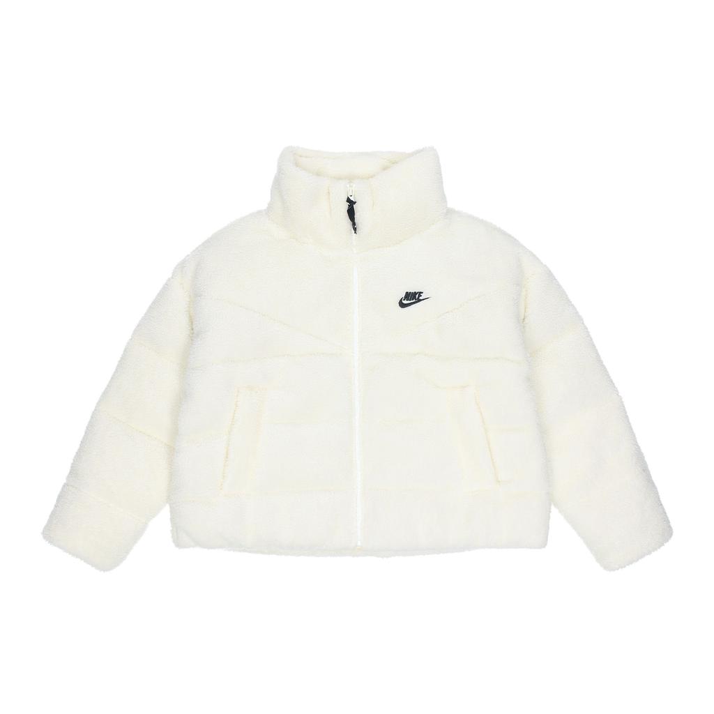 Nike Embroidered Logo Fleece-Lined Down Jacket Women Outerwear Off-White DD4655-715