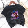 Kpop Demon Hunters Children T-shirts Birthday Party Tee Cotton Short Sleeves Anime Graphic Print T-shirt Boys Girls Fashion Tops