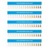 Framendino 20-Pack Teeth Whitening Shade Guide Papers, Teeth Bleaching Chart for Home Oral Care