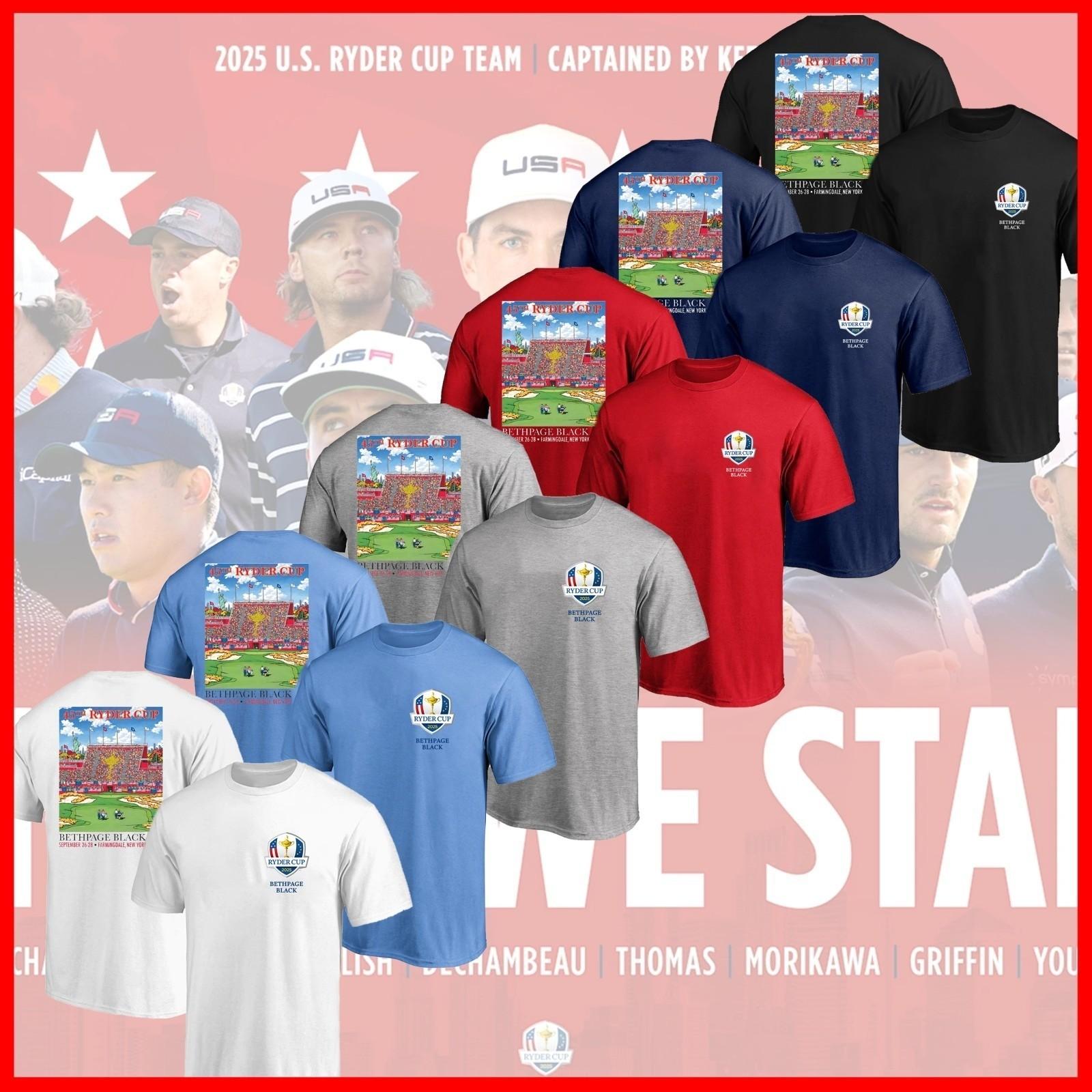 HOT!!! 2026 Ryder Cup Bethpage Poster 2 Sides Shirt 45th Ryder Cup Tee Fastship XXL