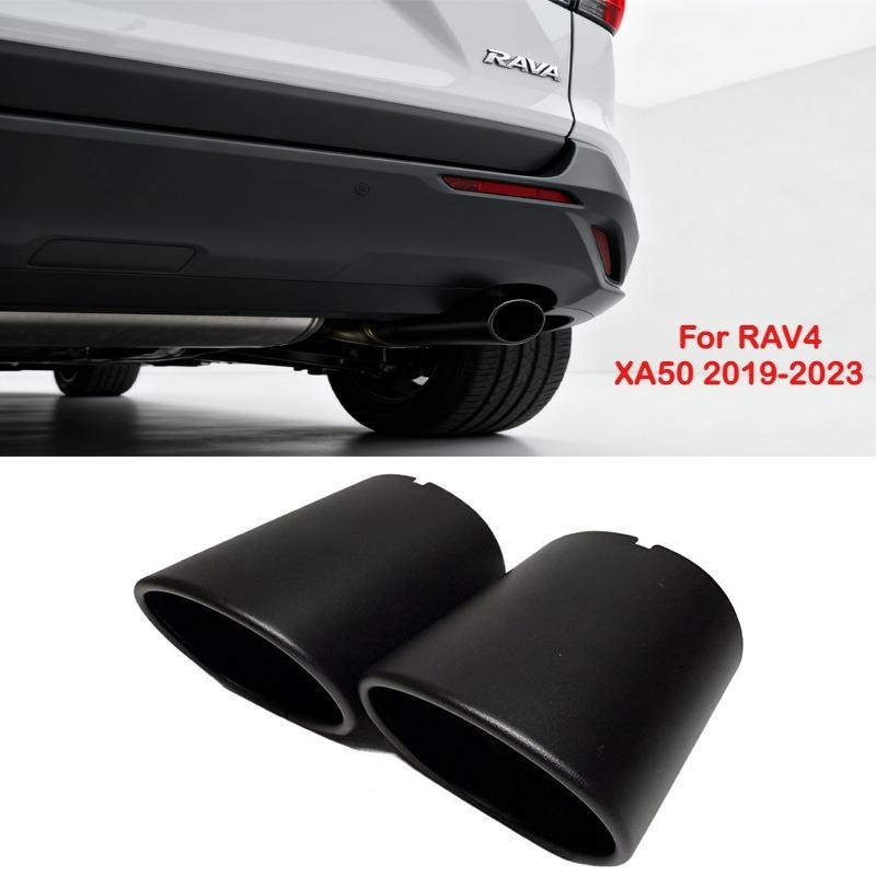 1Pcs Muffler Tip For Toyota RAV4 XA50 2019-2023 Matte Black Exhaust Tip Stainless Steel Muffler Tail Pipe Nozzle Car Accessories