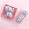 6rolls-volume cute washi tape set, exquisite unicorn pattern cartoon tape, scrapbook planner decoration, DIY stationery