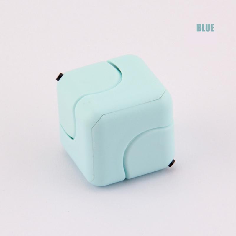 

Magic Infinity Cube Decompression Gyro Hand Spinner Puzzle Toys Anti Anxiety Multi-color Fingertip blue