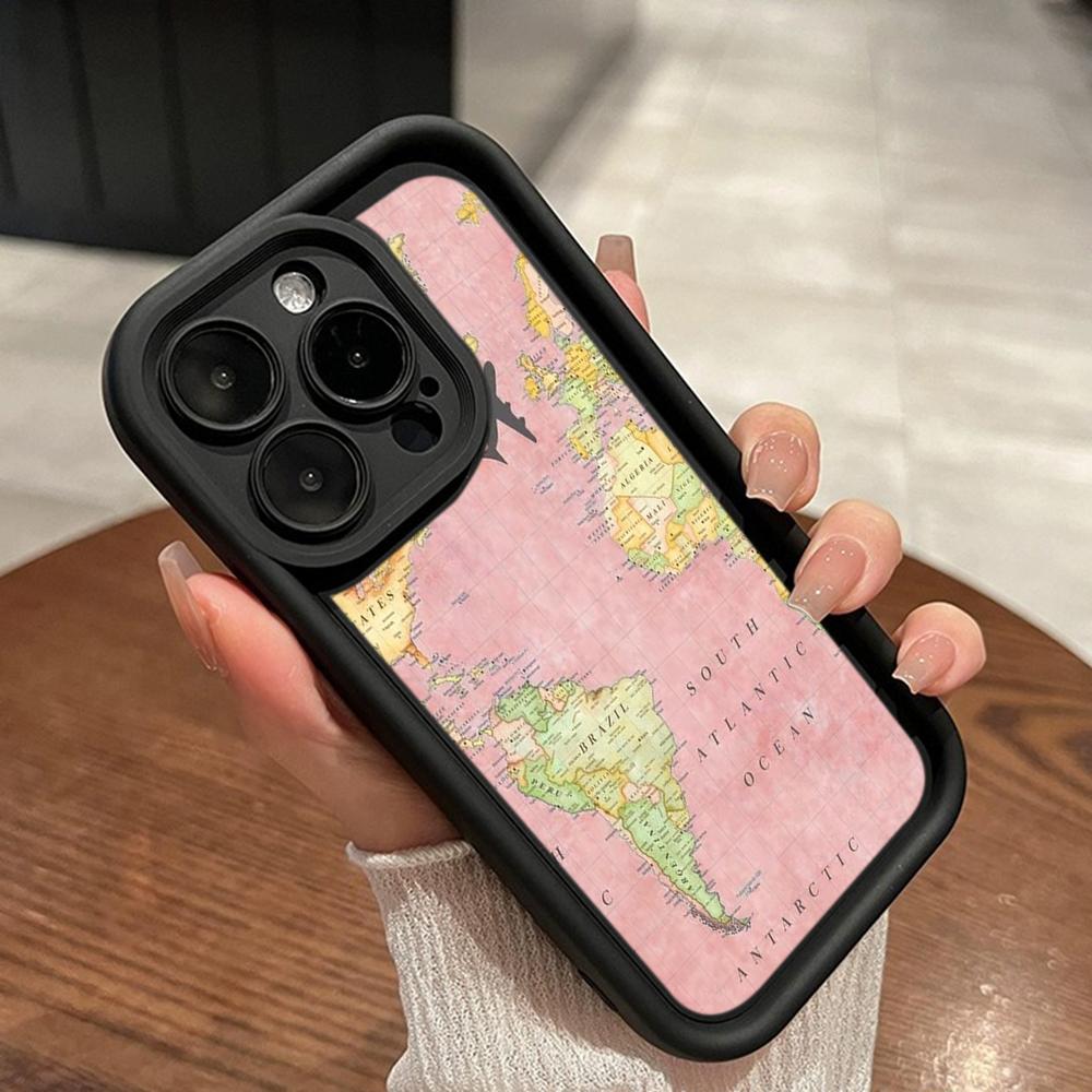 LZ24 Map airplane trajectory art Silicone Phone Case for Xiaomi 11 Lite 5G 14T Redmi 14C 13C A3 Note 12 11 9 10 13 Pro Plus Shockproof Back Cover