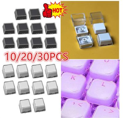 10Pcs/lot Transparent Keycaps Double-layer Keycaps Removable Paper Clips Custom MX Switch Relegendable Keycap Shell Protection