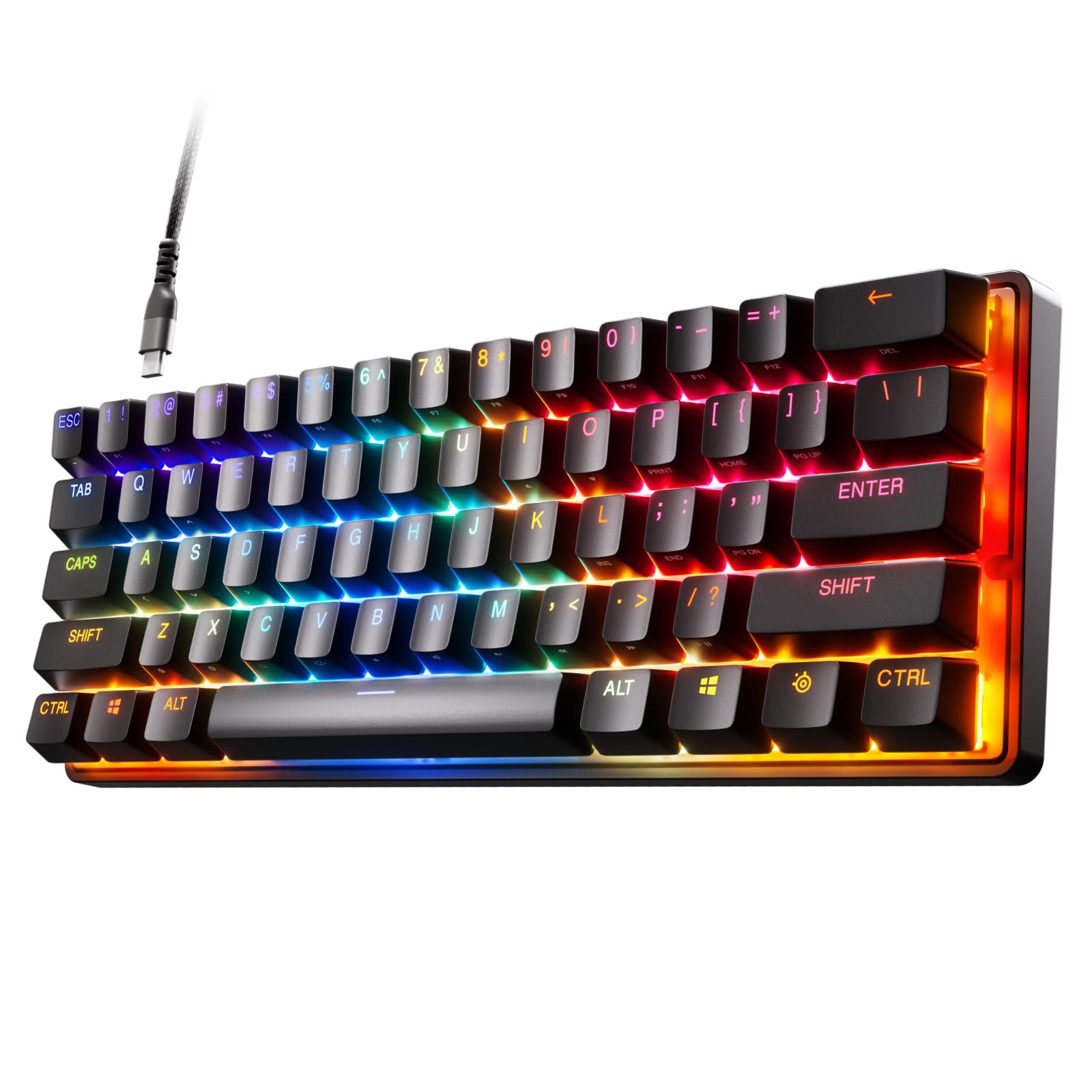 

SteelSeries Rapid Trigger Gaming Keyboard Mini Size Apex Pro Mini US Wired English Layout OmniPoint Switch Action Key 64820 Black 2-in-1 чорний