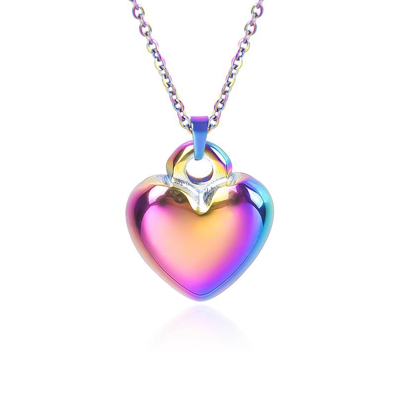 18k Gold-Plated Stainless Steel Heart Necklace - Elegant DIY Jewelry Accessory