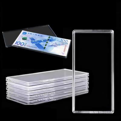 Clear Plastic Collectible Banknote Organiser Commemorative Banknote Protective Case Souvenirs Paper Currency Protector