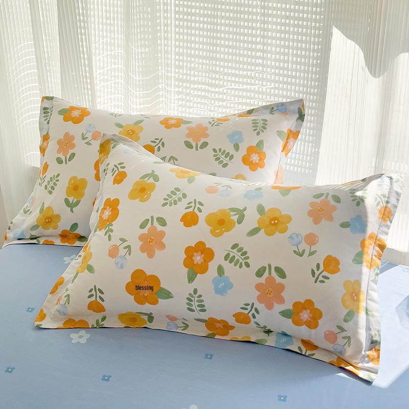 Set of Two Pure Cotton Pillowcases, 48x74cm - Pillow Core Covers [Pair Only]
