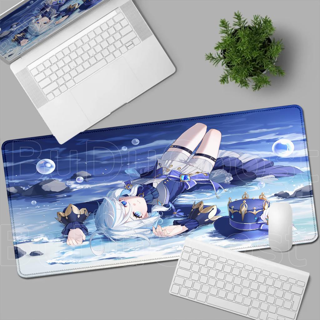 HD New Pretty Genshin Impact Furina Anime Mousepad Game Office PC Kawaii Girl Desk Mat Keyboard Mouse Pad Laptop Mice Mat Carpet