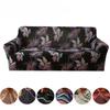 Print Sofa Cover Milk Silk Stretchable Full Coverage Slipcover for 3 Seater Couch