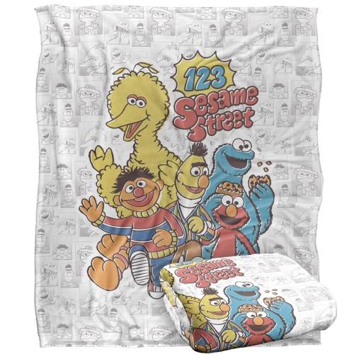 Sesame Street 123 Group Shot Blanket