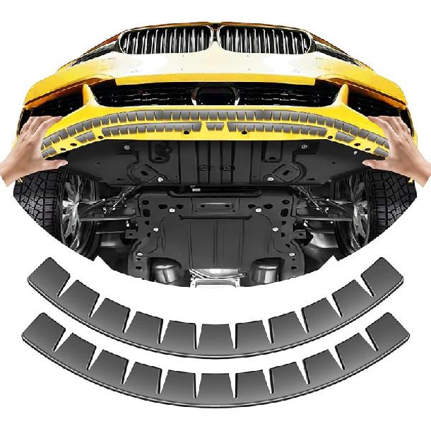 Front Bumper Scrape Guard 8 Pack Car Universal Black Bumper Lips Scrape Guard Car Under Bumper Or Anti-Scratch DIY Protector For Lowered Cars, Sport