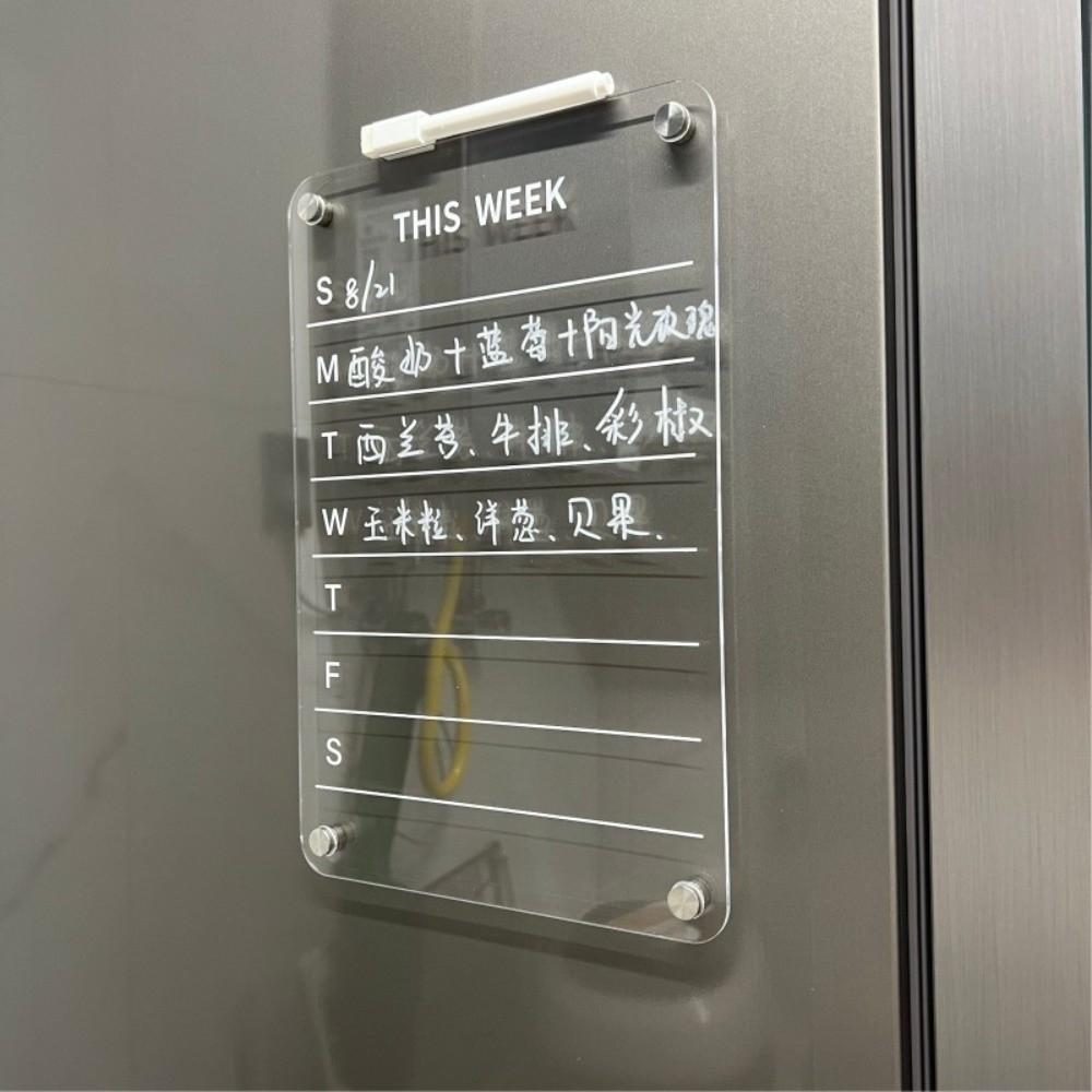 Message Note Monthly Weekly Planner Reusable Rewritable Fridge Clear Board  Office