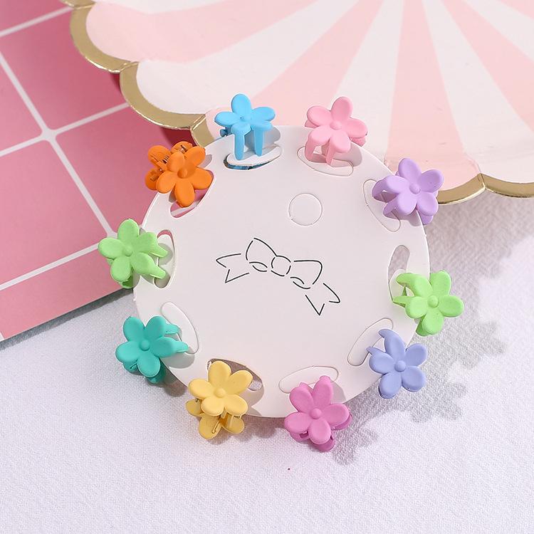 Candy Color Flower Cartoon Mini Hair Clips Baby Girls Bb Clip 10pcs Set