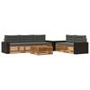 Outdoor Sofa Set 6 Pcs Natural and Anthracite