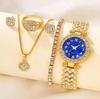 Women'S Watch Jewelry Box Five-Piece Fashion Watch With Diamond Steel Belt Simple And Delicate Women'S Watch With Diamond