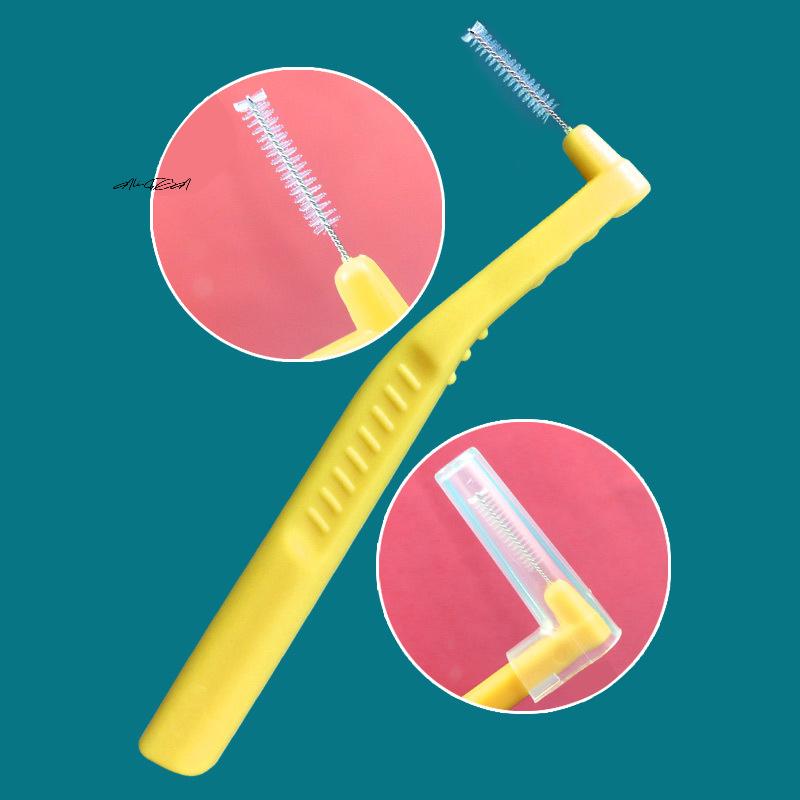 10Pcs Orthodontic Interdental Brushes Steel Wire Push-Pull Toothbrush for Oral Hygiene Food Remover Whitening Cleaner