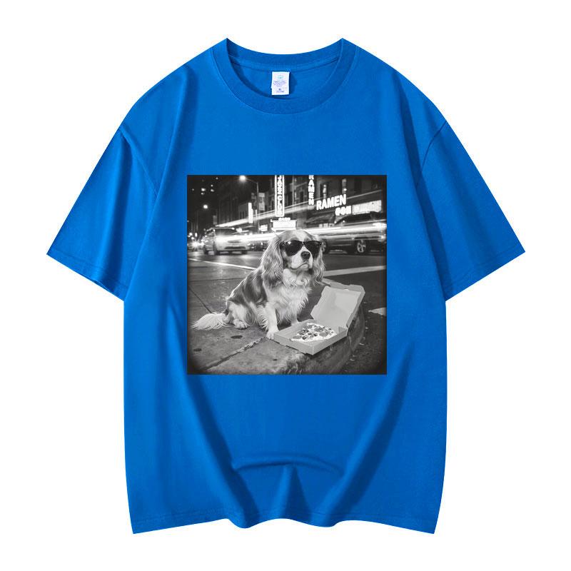 Cavalier King Fuuny Dog Meme Graphic T Shirts High Street Fashion Trend Short Sleeve Tshirts Unisex Women Casual Cotton Tshirt