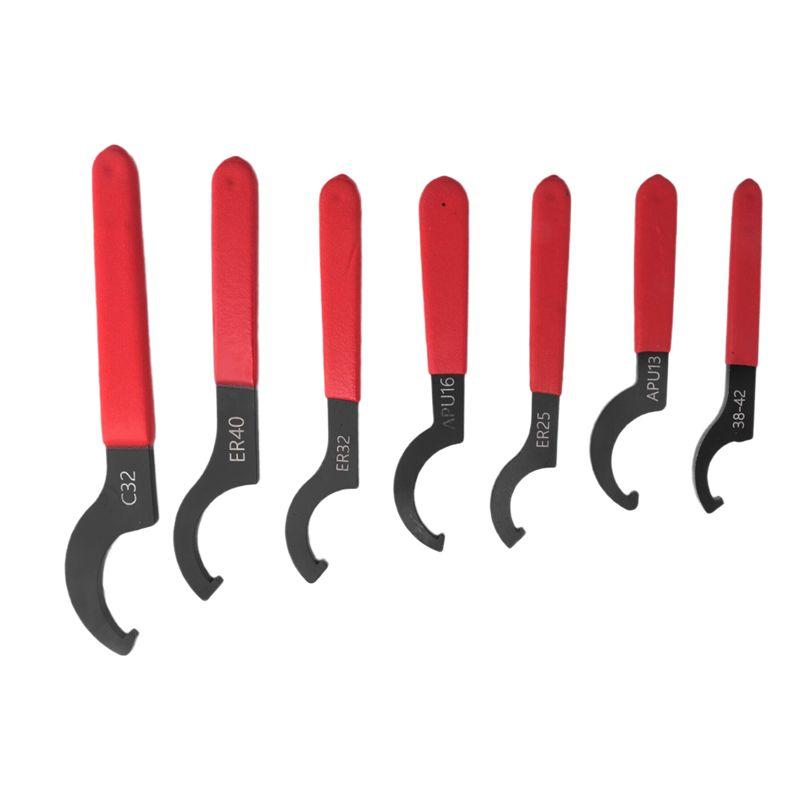 A84E-7PCS Non-Slip Spanner Wrench Set Adjustable Wrench Sets Professional Universal Rubber Handle Wrench Spanner Tool