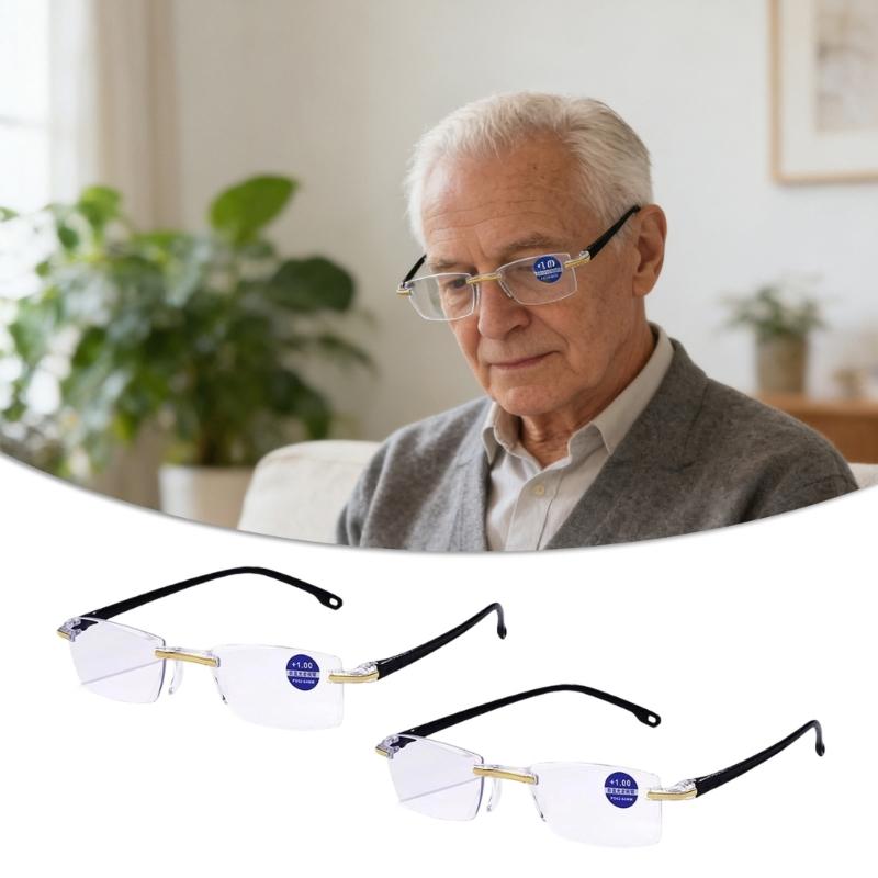 Magnifying Reading Glasses Frameless Eye Glasses For Seniors Frameless Design Lightweight Comfort