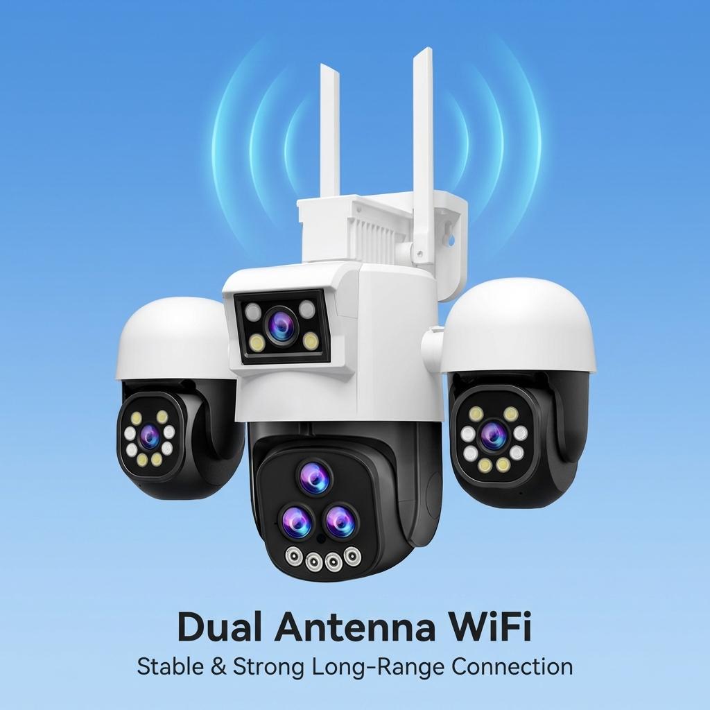 OKAM Security Camera 20X ZOOM HD 30MP WIFI Camera Outdoor Waterproof PTZ Motion Detection Night Vision Two-Way Intercom IP CCTV