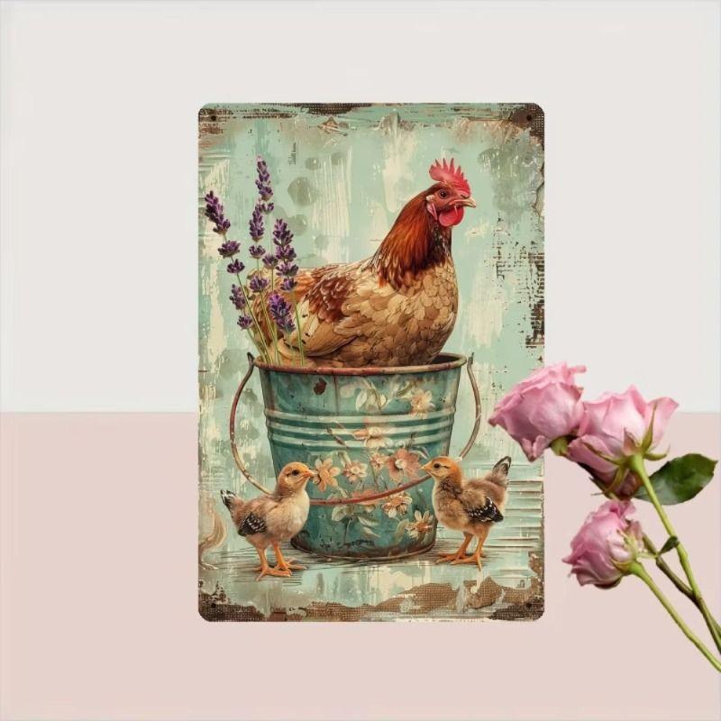 Metal Wall Art Decorative Sign Hanging Home Decor 20x30cm
