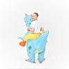 Halloween Dinosaur Raptors Inflatable Doll Costume, Party Stage Performance Clothes Half-length Cycling Suit