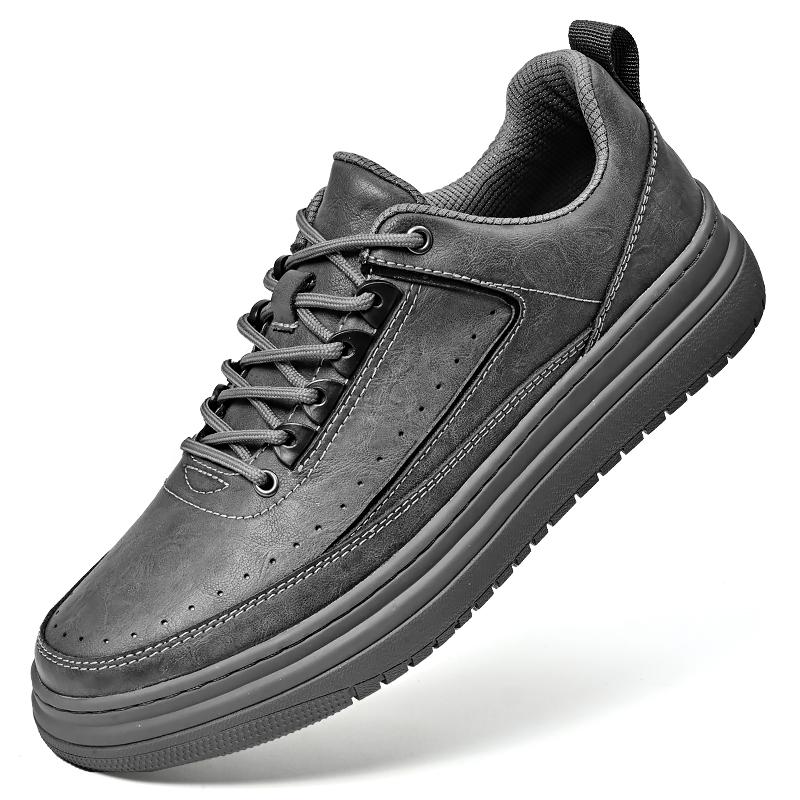 Fashion Classic Brand Men's Leather Casual Shoes Thick Soled Wear-resistant Outdoor Oxford Shoes Fashionable Men's Sports Shoes