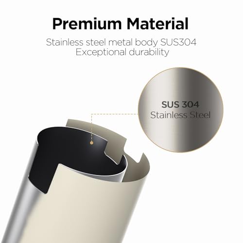 mooas Automatic Foaming Soap Dispenser - Pure & Clean Touchless Hand Soap Dispenser, Stainless Steel, USB Rechargeable, Hands-Free Dish Detergent Disp