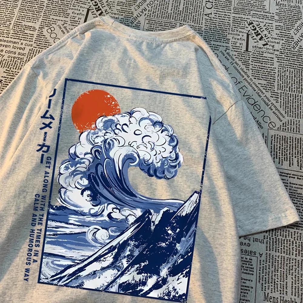Japanese Style Limited To Getting Along In A Calm and Humorous Way Tshirt Mens Short Sleeved Hiphop Tshirt Casual Soft Top