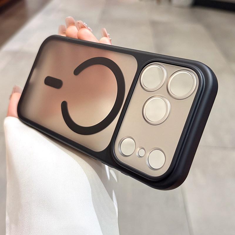 Frosted Clear For Magsafe Camera Protection Case for iPhone Air 17 16 15 14 13 Pro Max Shockproof Bumper Armor Magnetic Cover