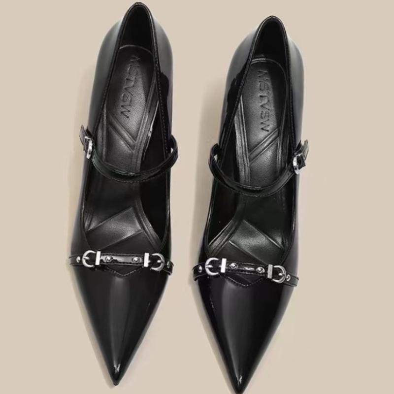 Mode 2025 Modische Kleinere Absatzschuhe Schwarz Heißer Verkauf der Saison Neuer Stil Bequeme Damen High Heels Elegant